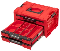 Skrzynka z szufladami Qbrick System PRO 2.0 DRAWER 3 TOOLBOX EXPERT RED Ultra HD Custom