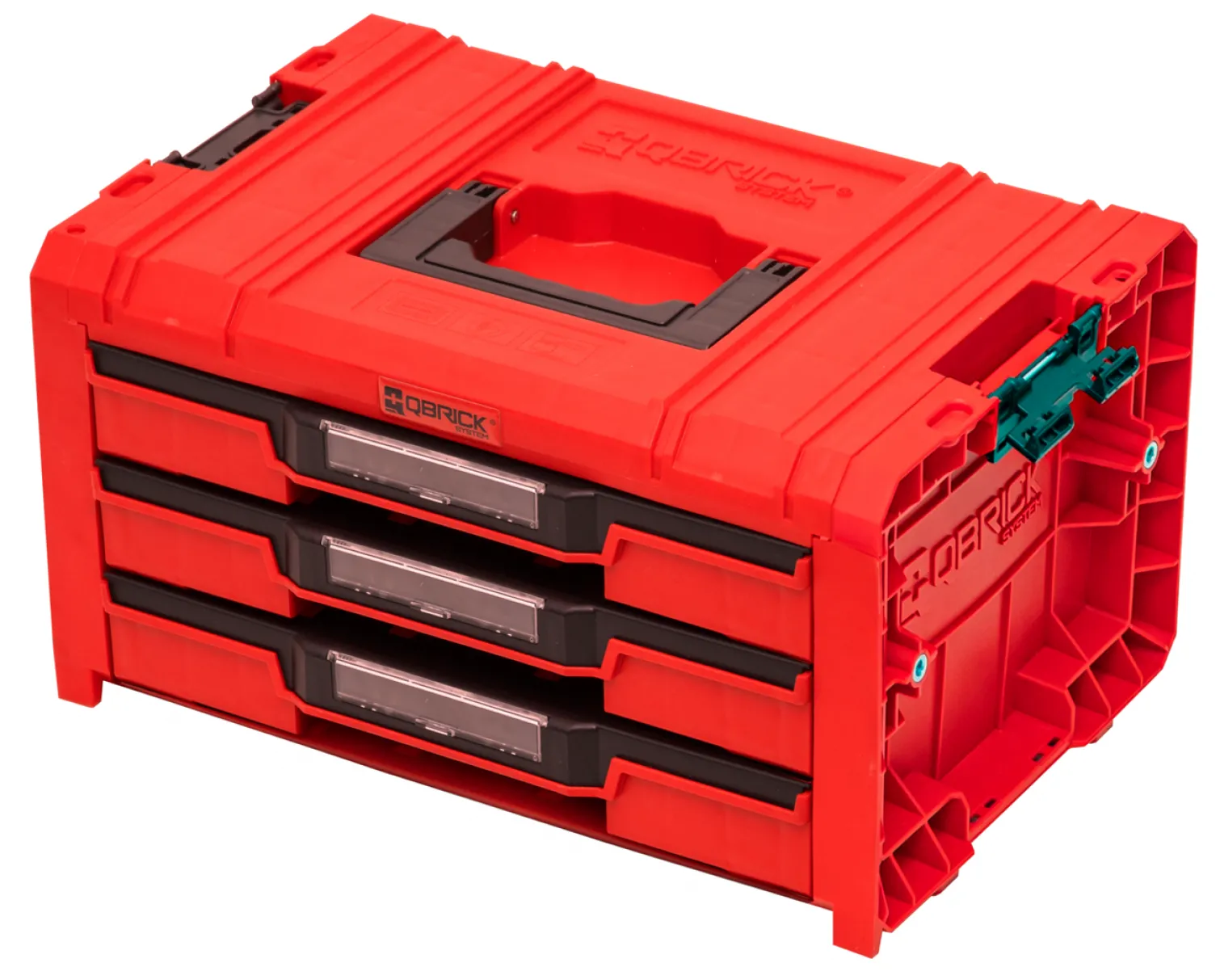 Skrzynka z szufladami Qbrick System PRO 2.0 DRAWER 3 TOOLBOX EXPERT RED Ultra HD Custom