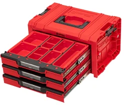 Skrzynka z szufladami Qbrick System PRO 2.0 DRAWER 3 TOOLBOX EXPERT RED Ultra HD Custom