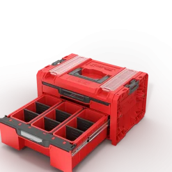 Skrzynka z szufladami Qbrick System PRO 2.0 DRAWER 2 TOOLBOX PROFI EXPERT RED Ultra HD Custom