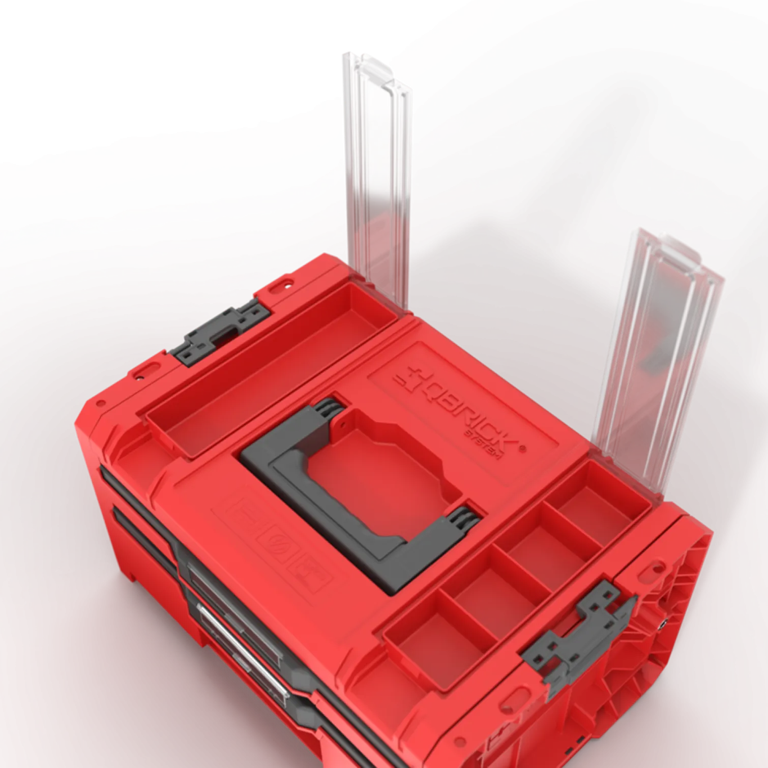 Skrzynka z szufladami Qbrick System PRO 2.0 DRAWER 2 TOOLBOX PROFI EXPERT RED Ultra HD Custom