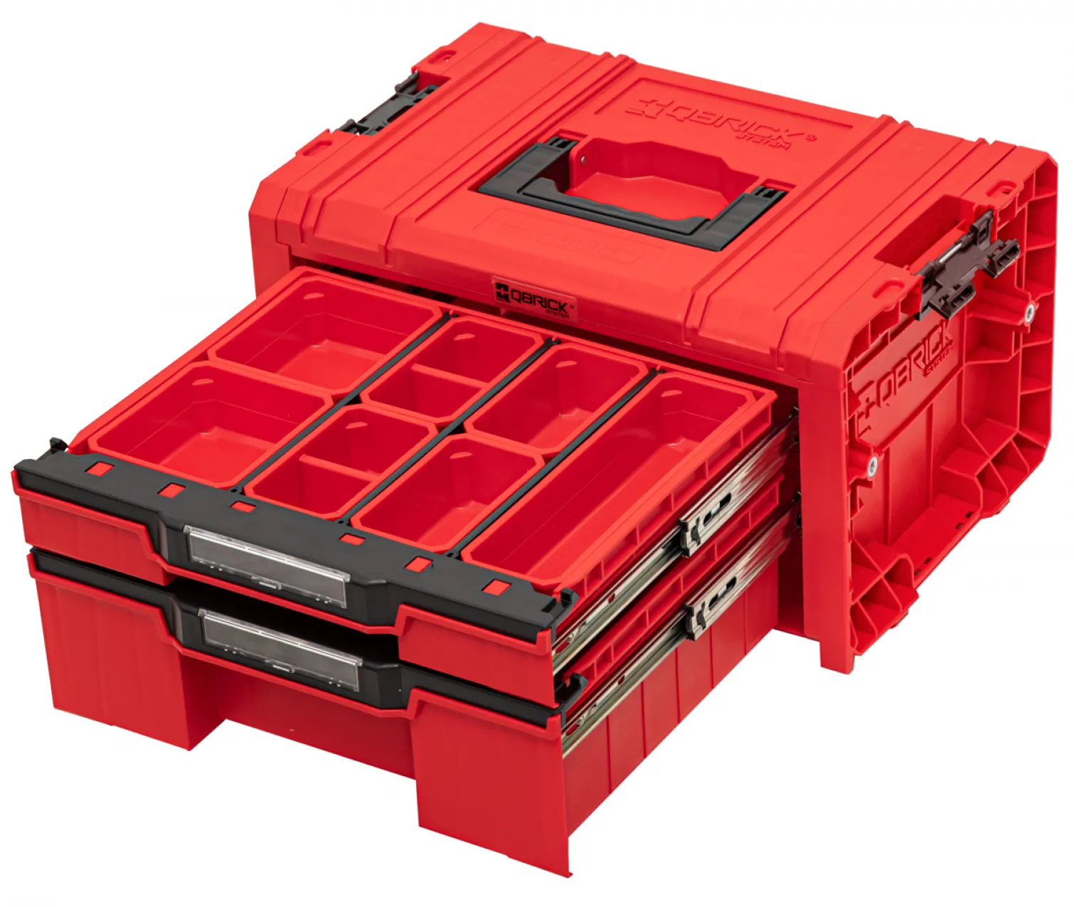 Skrzynka z szufladami Qbrick System PRO 2.0 DRAWER 2 TOOLBOX EXPERT RED Ultra HD Custom