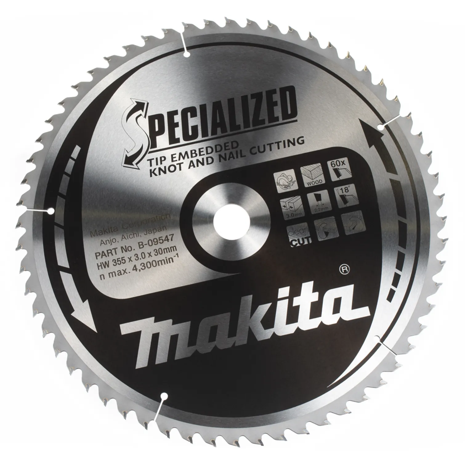 Specjalistyczna tarcza do pilarki ręcznej CSCE35560G 355x30mm Z60 Makita B-09547