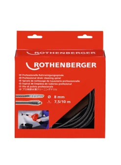 Spirala z rdzeniem i mocowaniem do czyszczenia rur 8mm x 7,5m Rothenberger 72425