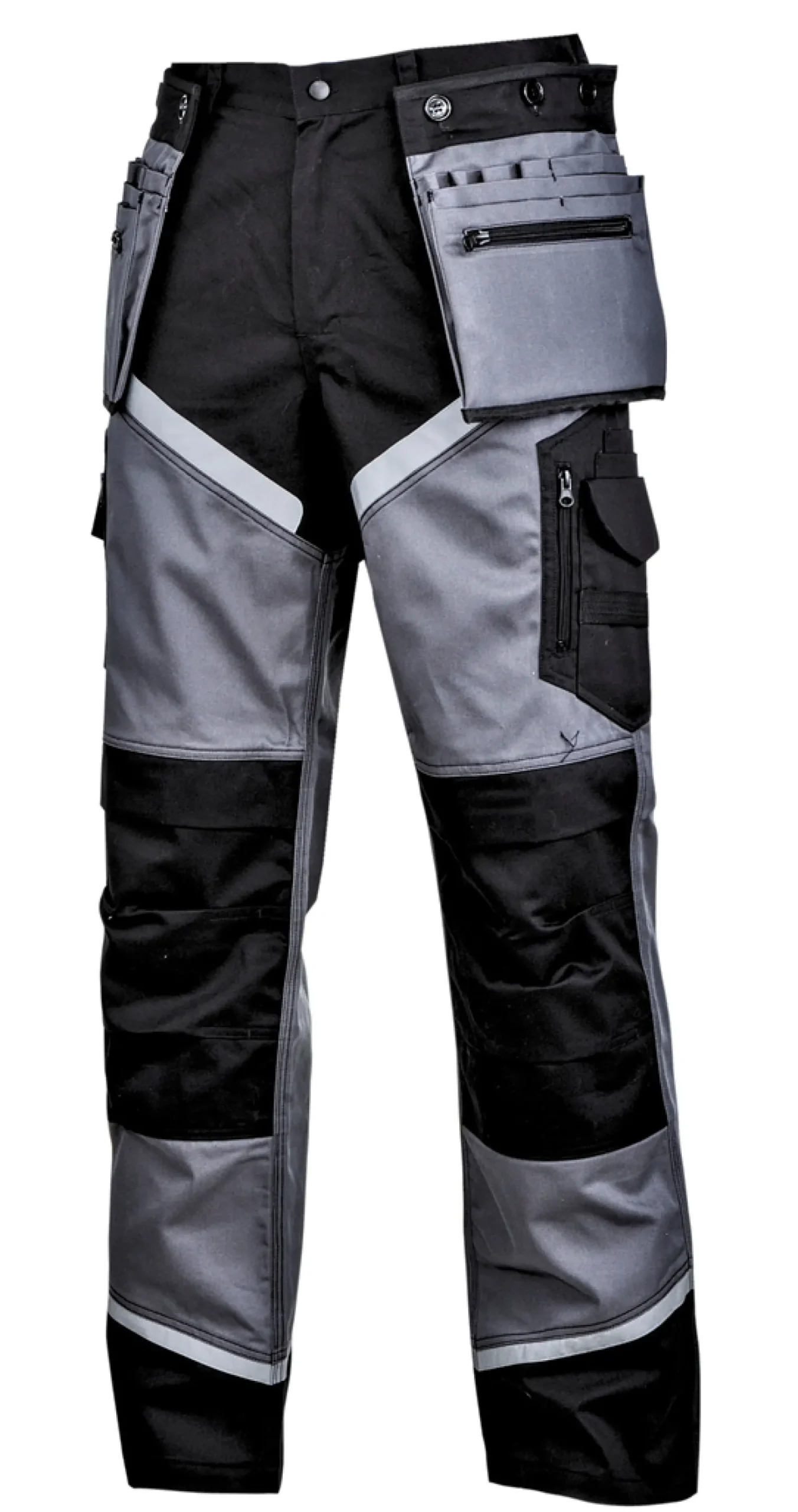 Spodnie czarno-szare z odblaskami 2XL Lahti Pro L4051605