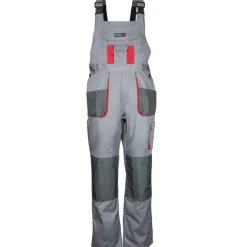 Spodnie ogrodniczki LD/54, szare, Comfort lin 190g/m2 Dedra BH3SO-LD