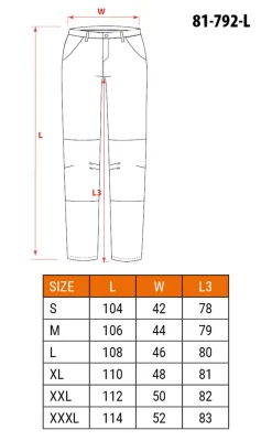 Spodnie ostrzegawcze Neo 81-792-L