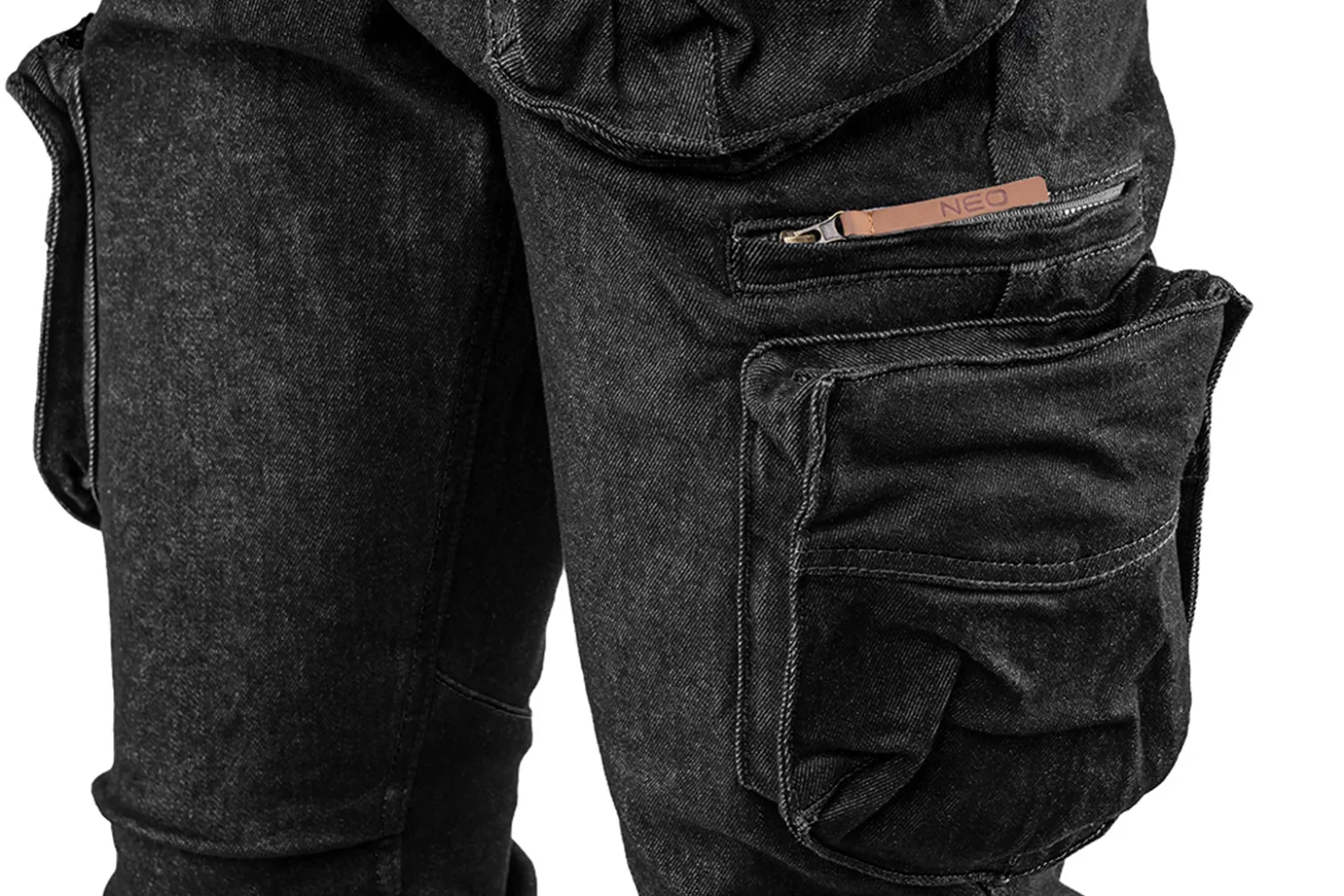 Spodnie robocze DENIM, czarne M Neo 81-233-M