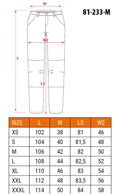 Spodnie robocze DENIM, czarne M Neo 81-233-M