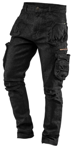 Spodnie robocze DENIM, czarne XXL Neo 81-233-XXL
