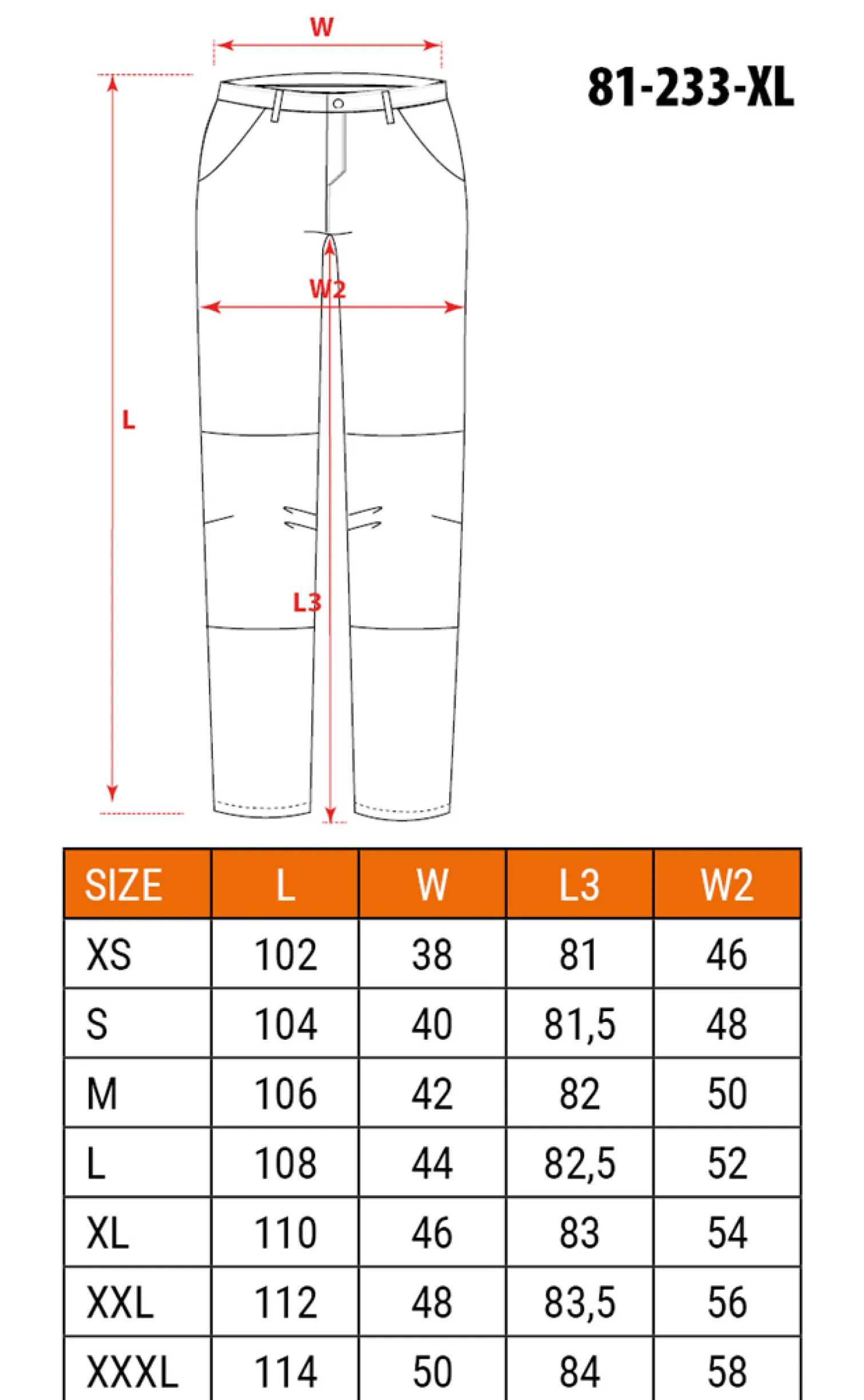 Spodnie robocze DENIM, czarne XL Neo 81-233-XL