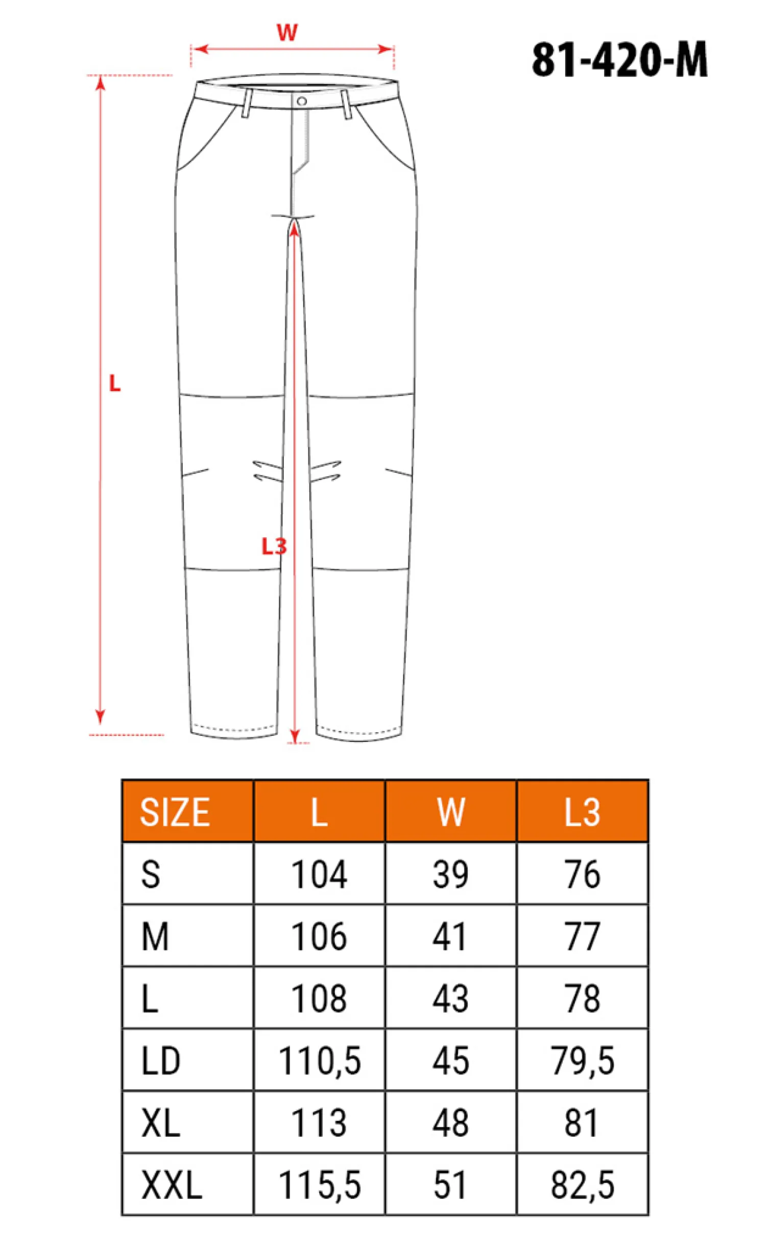 Spodnie robocze M/50 Neo 81-420-M