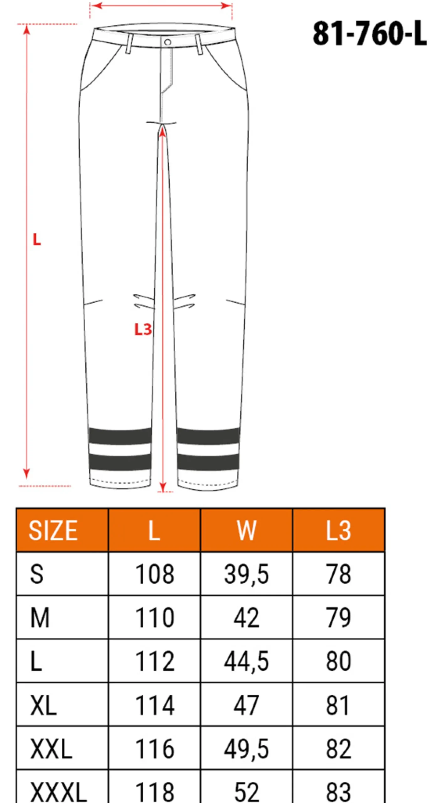 Spodnie robocze Neo 81-760-L