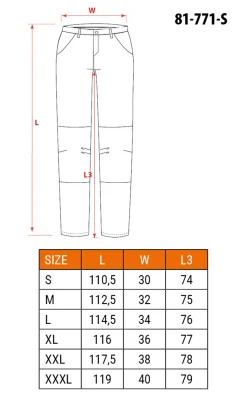 Spodnie robocze Neo 81-771-S