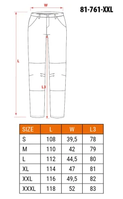 Spodnie robocze Neo 81-761-XXL