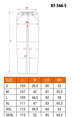 Spodnie robocze softshell Neo 81-566