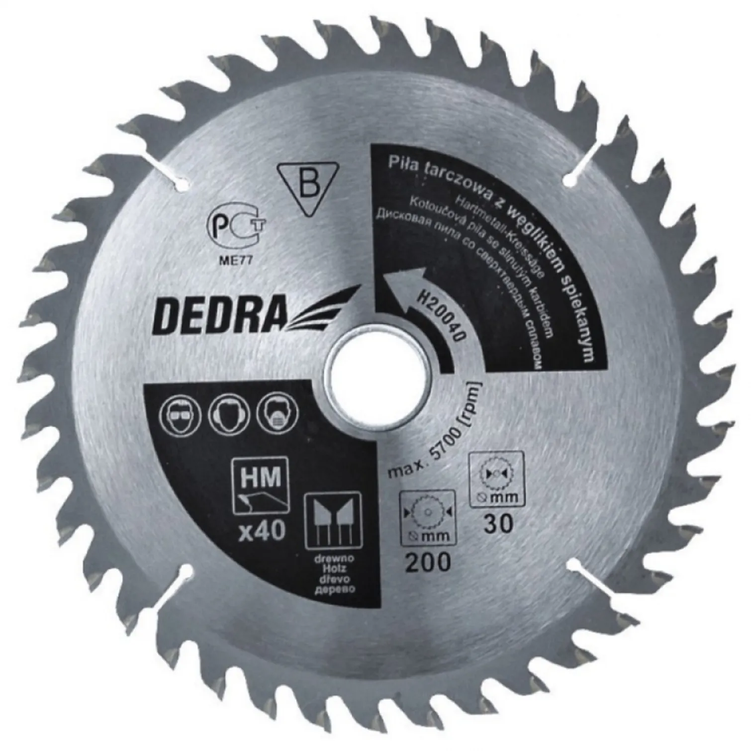 Stalowa piła tarczowa do drewna 140x20mm Z24 Dedra H14024