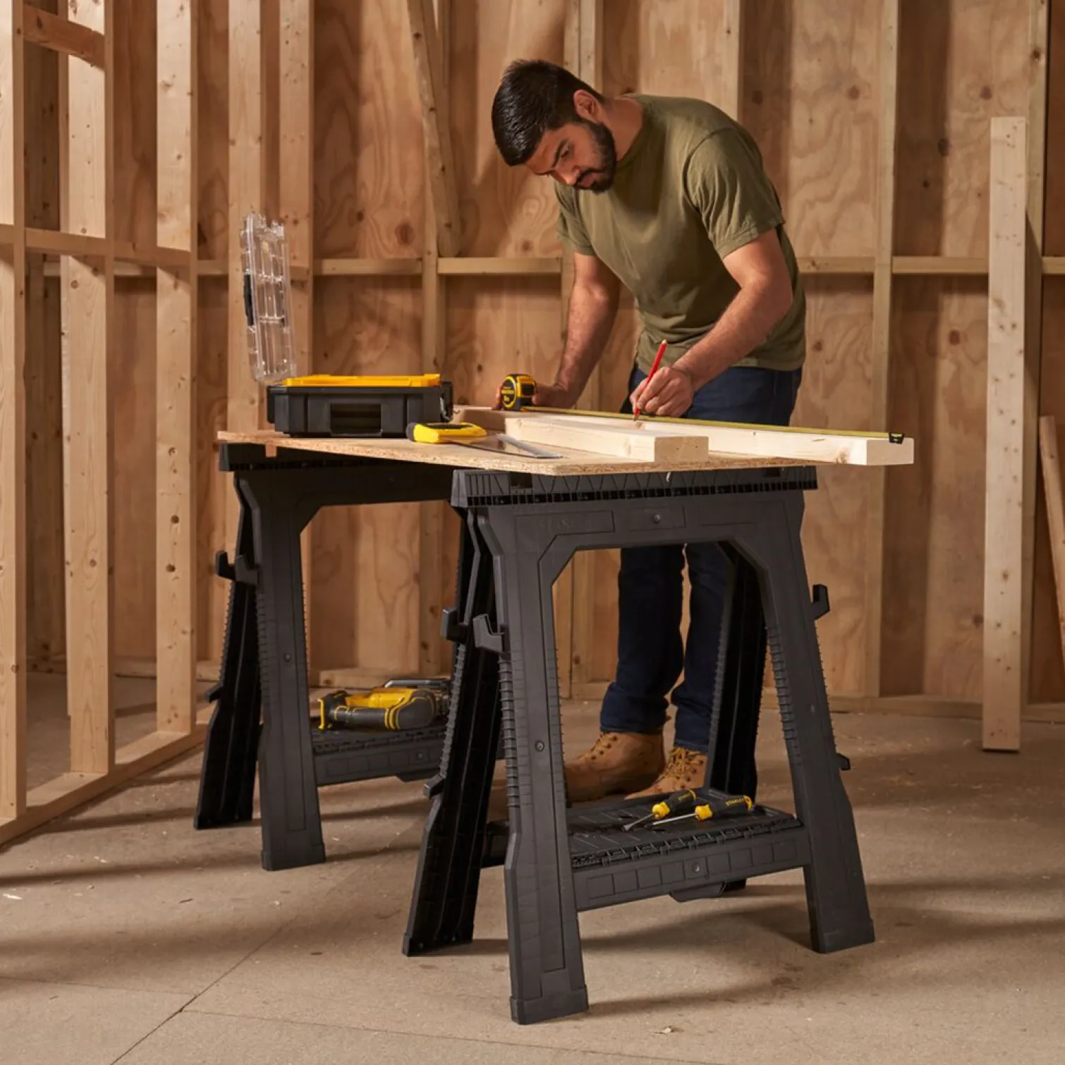 Stanley STST1-70713 Folding Sawhorse Twin Pack Stanley STST1-70713
