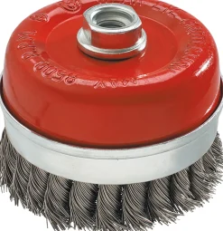 Szczotka druciana doczołowa wzmacniana 100mm x M14, INOX Graphite 57H587