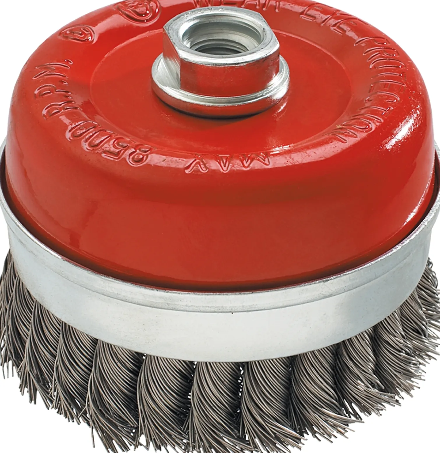 Szczotka druciana doczołowa wzmacniana 100mm x M14, INOX Graphite 57H587