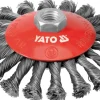Szczotka tarczowa 125mm z gwintem m14 drut nierdzewny Yato YT-4764