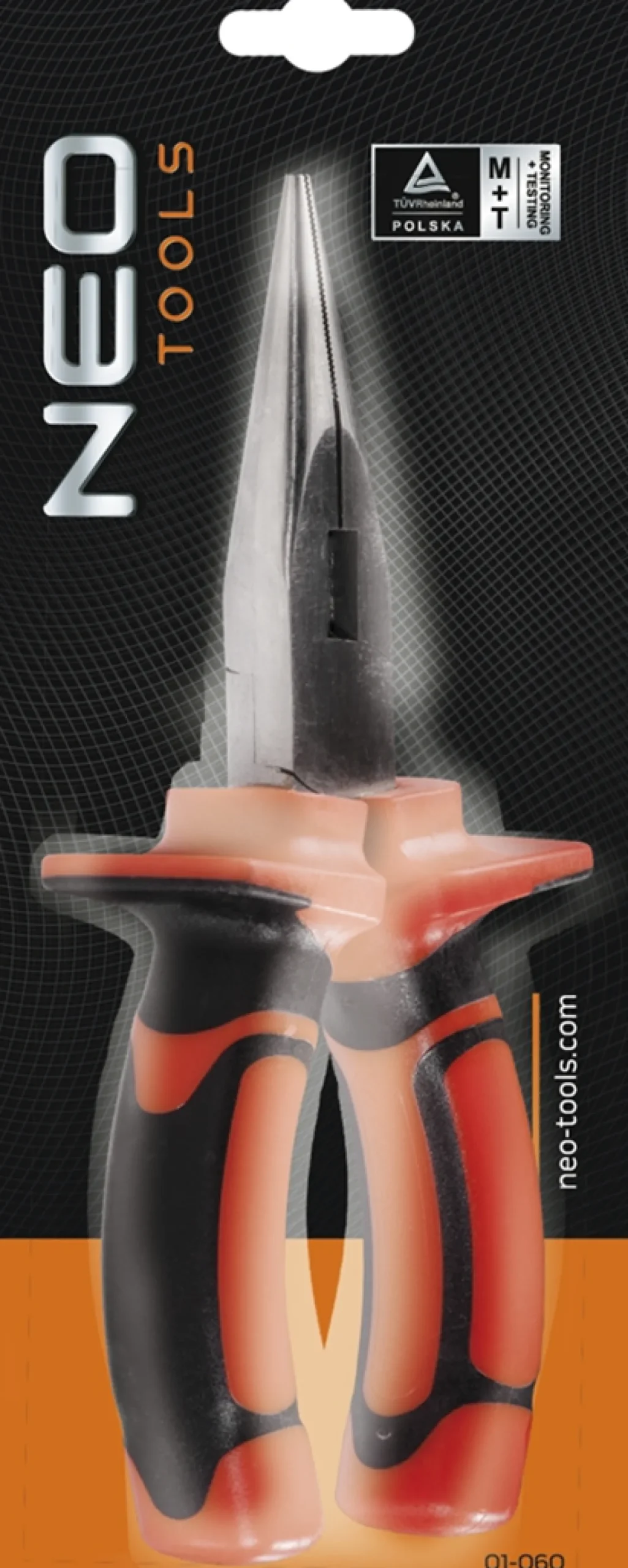 Szczypce wydłużone proste 160mm Neo 01-063