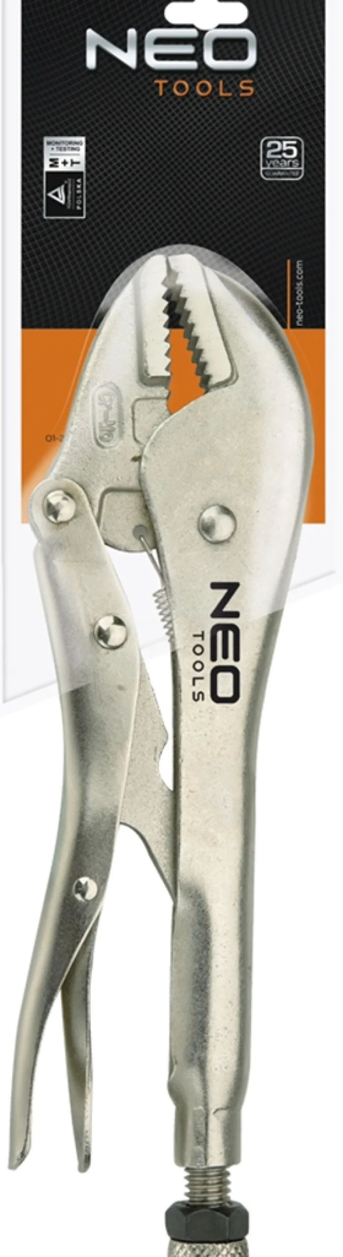 Szczypce zaciskowe uniwersalne 250mm, proste szczęki Neo 01-217