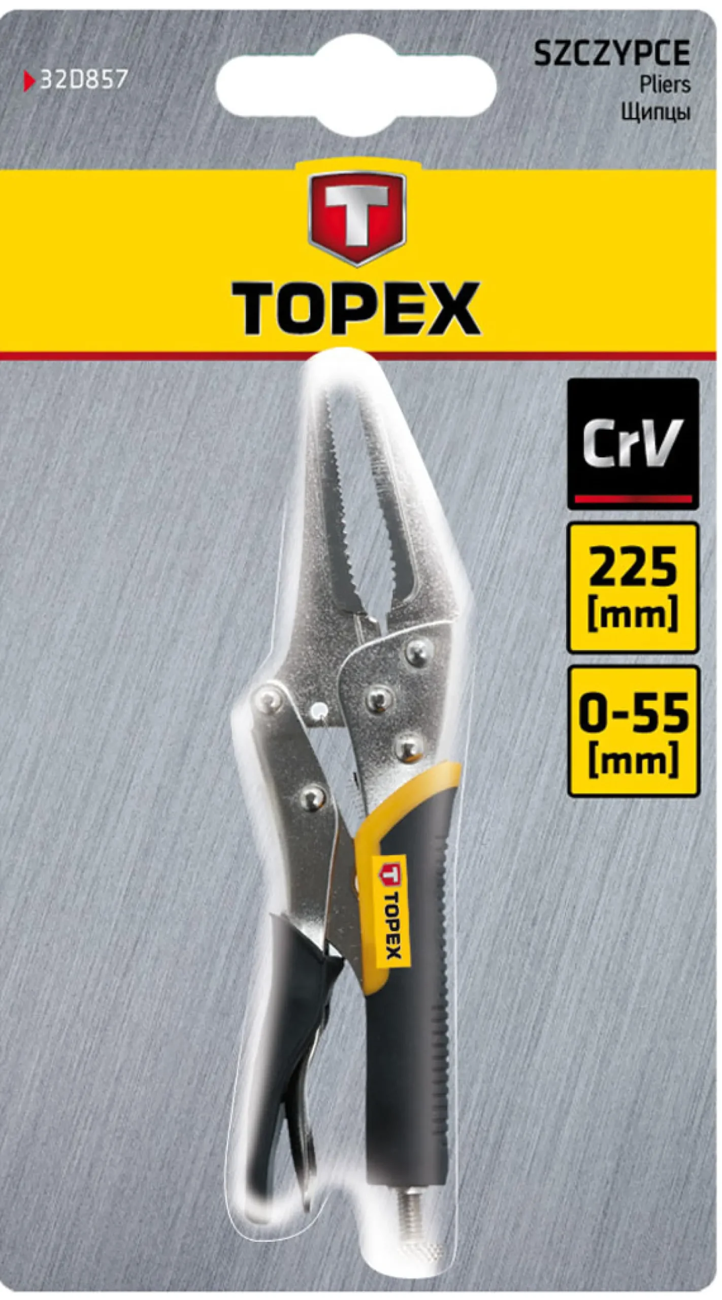 Szczypce zaciskowe wydłużone 225mm Topex 32D857