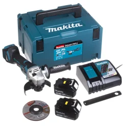 Szlifierka kątowa Makita DGA517RTJ 2x5,0Ah MAKPAC 3