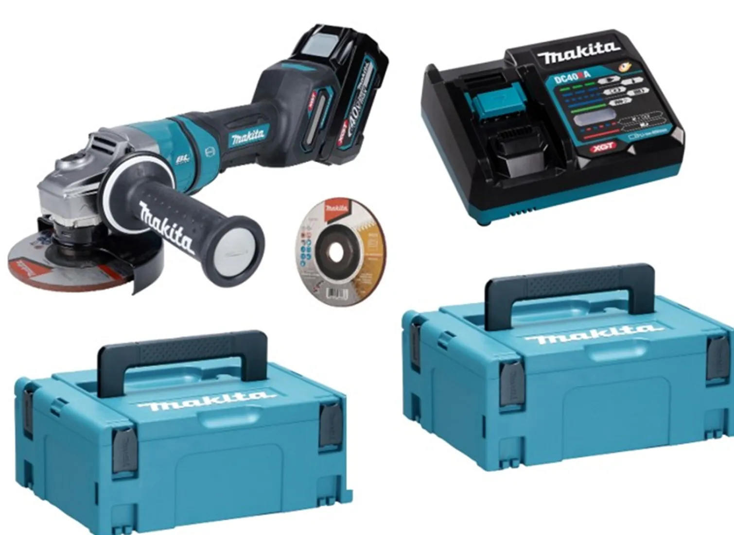 Szlifierka kątowa Makita XGT GA050GT101 1x5,0Ah 2xMAKPAC 2