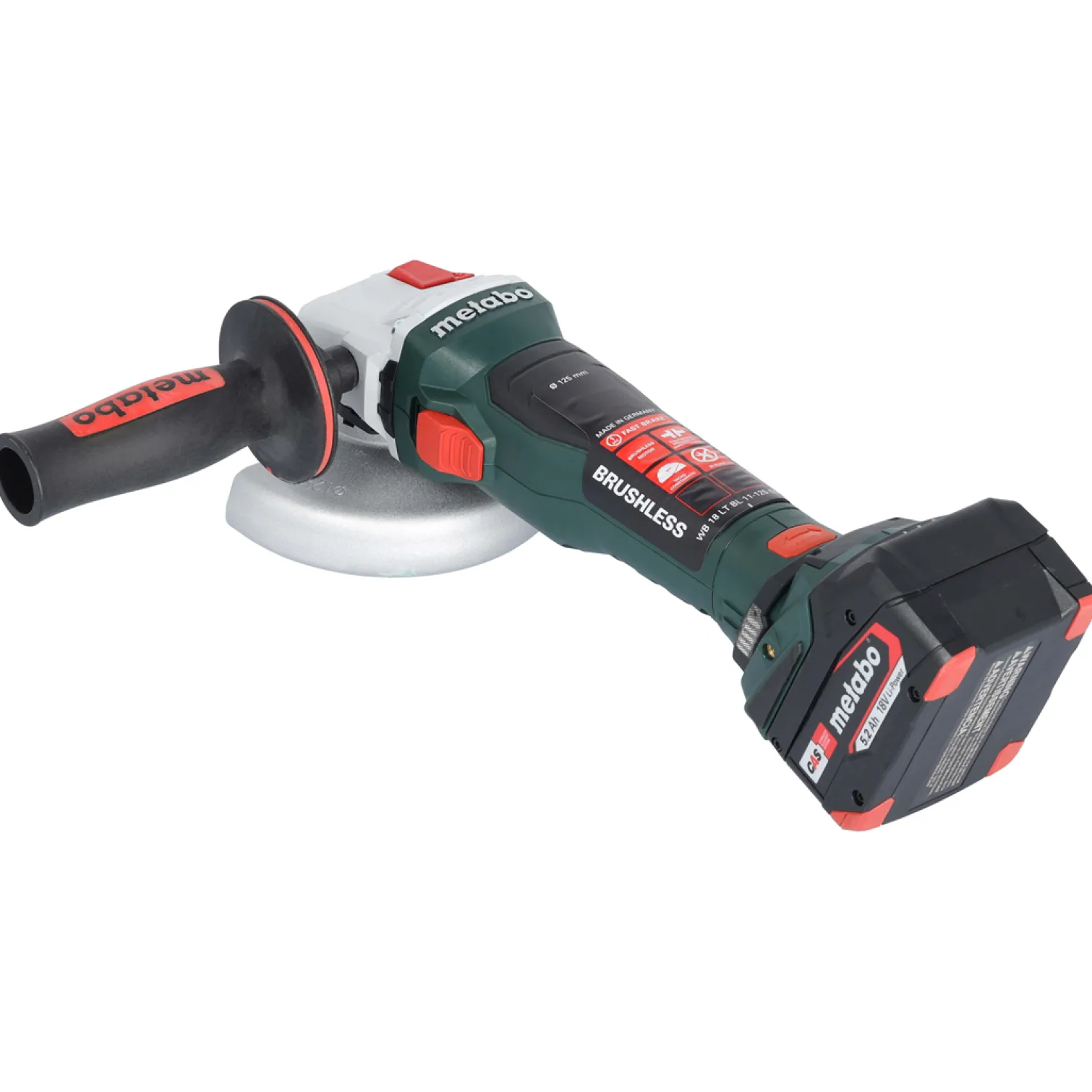 Szlifierka kątowa Metabo WB 18 LT BL 11-125 Quick 2x5.2Ah