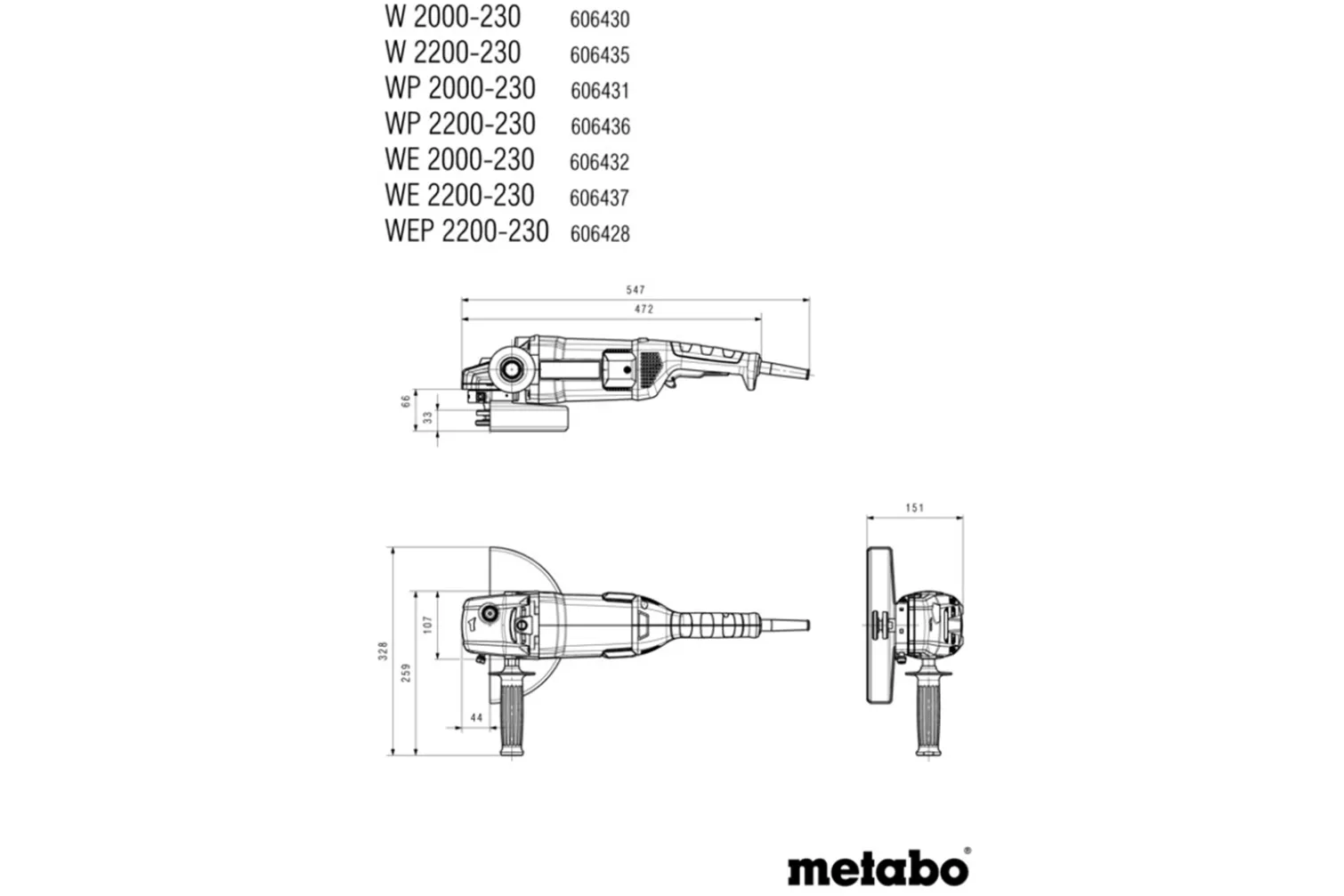 Szlifierka kątowa Metabo WE 2200-230