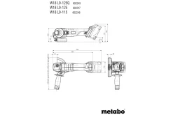 Szlifierka kątowa Metabo W 18 L 9-125 Quick 3x4.0Ah