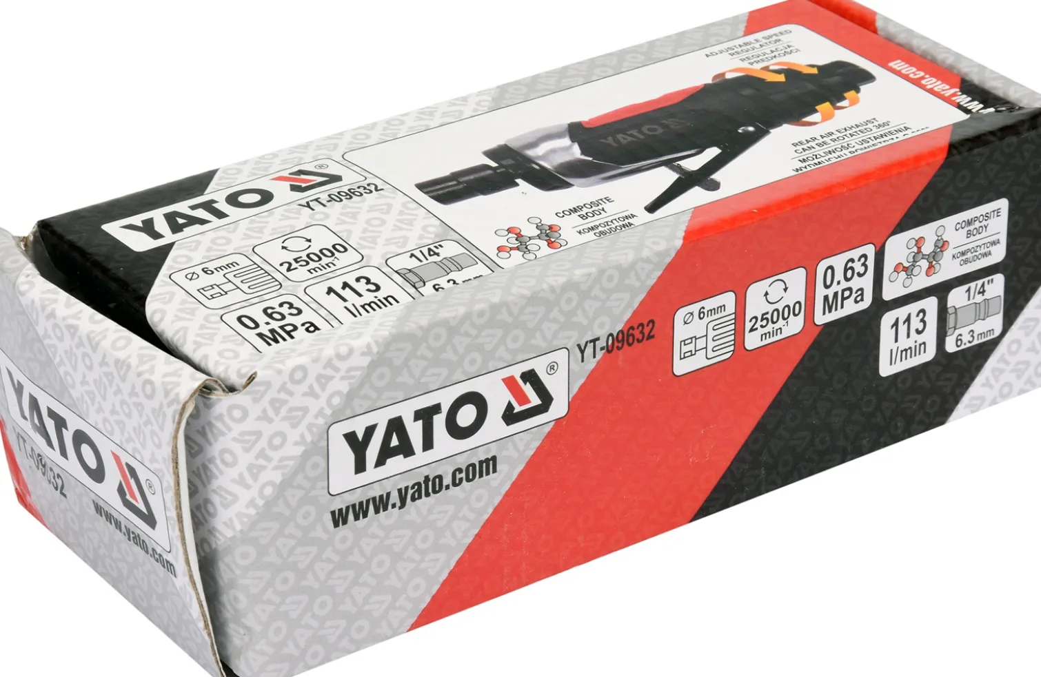 Szlifierka prosta pneumatyczna Yato YT-09632