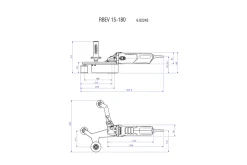 Szlifierka taśmowa do rur Metabo RBE 15-180 Set