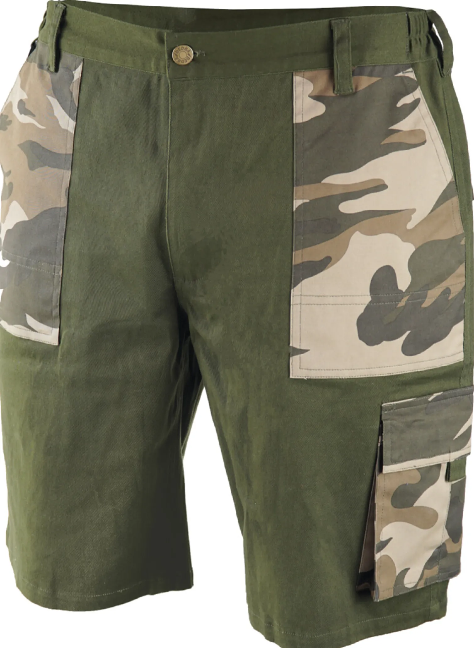 Szorty moro rozm.XXL, bawełna+elastan, 240g/m2 Dedra BH43ST-XXL
