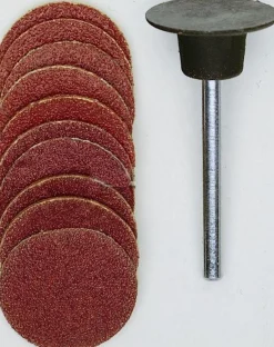 Talerz gumowy, 18 mm, w zestawie tarcze szlifierskie (10 szt,) Proxxon PR28982