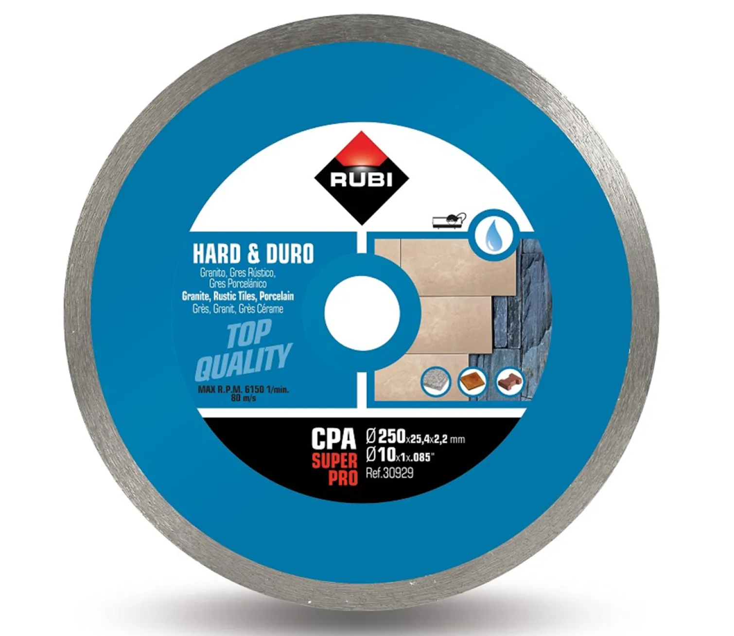 Tarcza diamentowa do cięcia na mokro 250mm Rubi CPA 250