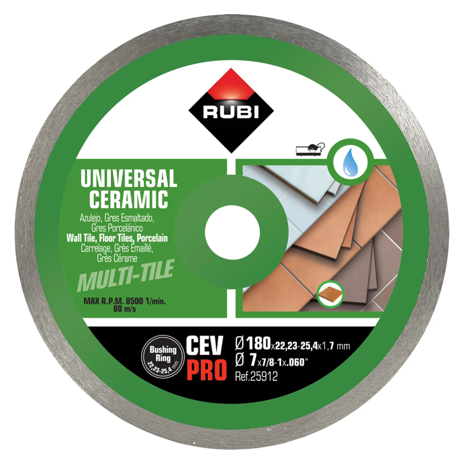 Tarcza diamentowa 180mm Rubi C180/22,2mm