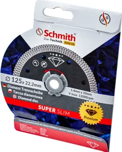 Tarcza diamentowa premium slim 250 x 25,4 / 22,2mm Schmith SDSS-05