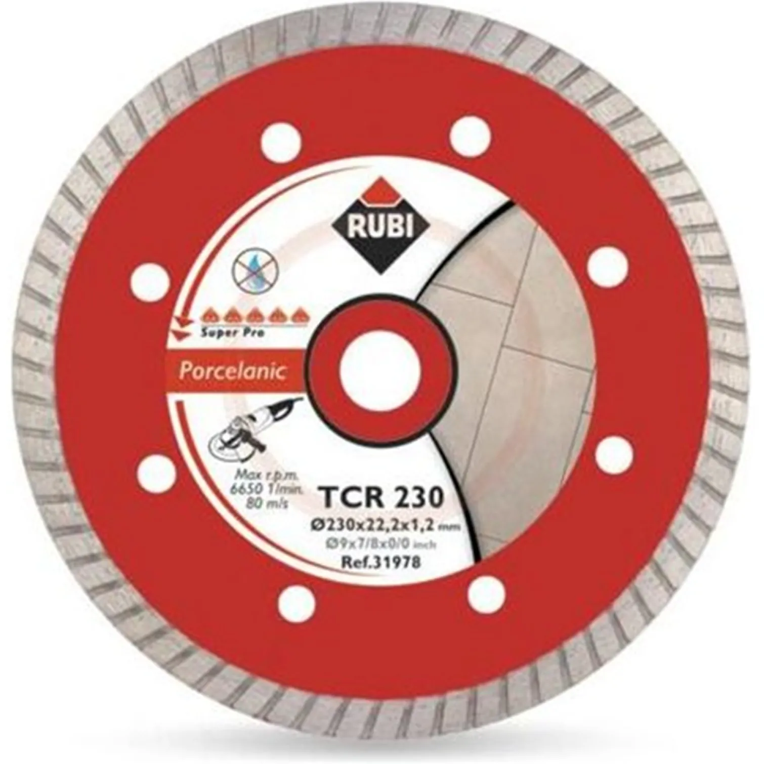 Tarcza diamentowa turbo do cięcia na sucho 125mm Rubi TCR 125