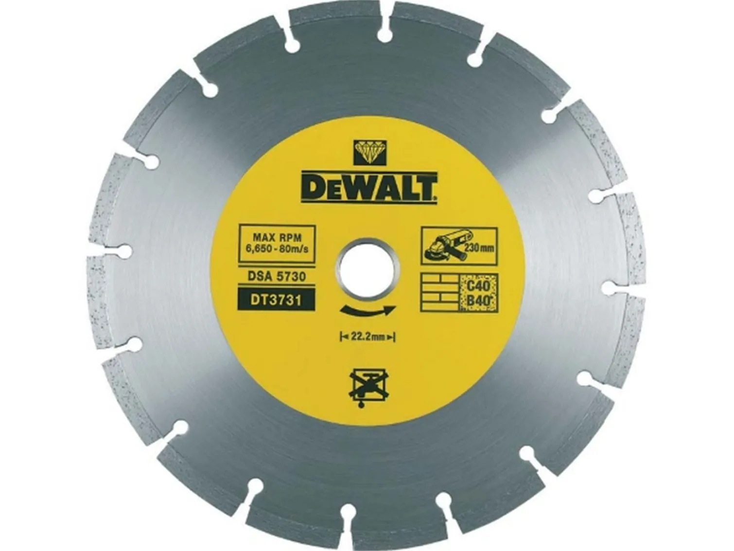 Tarcza diamentowa 230x22,2mm DeWalt DT3731