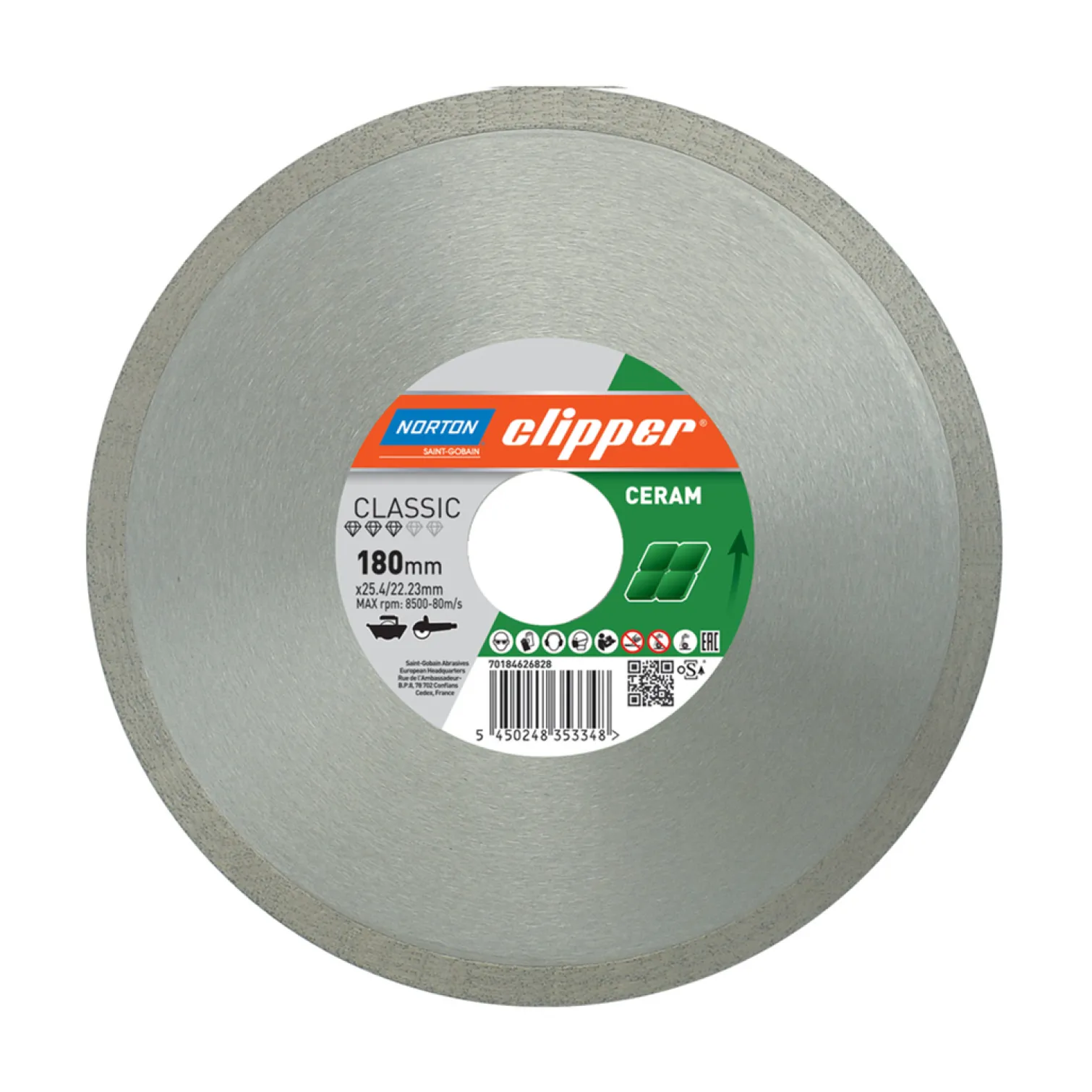 Tarcza diamentowa 180x25,4/22,23mm Norton Classic Ceramic