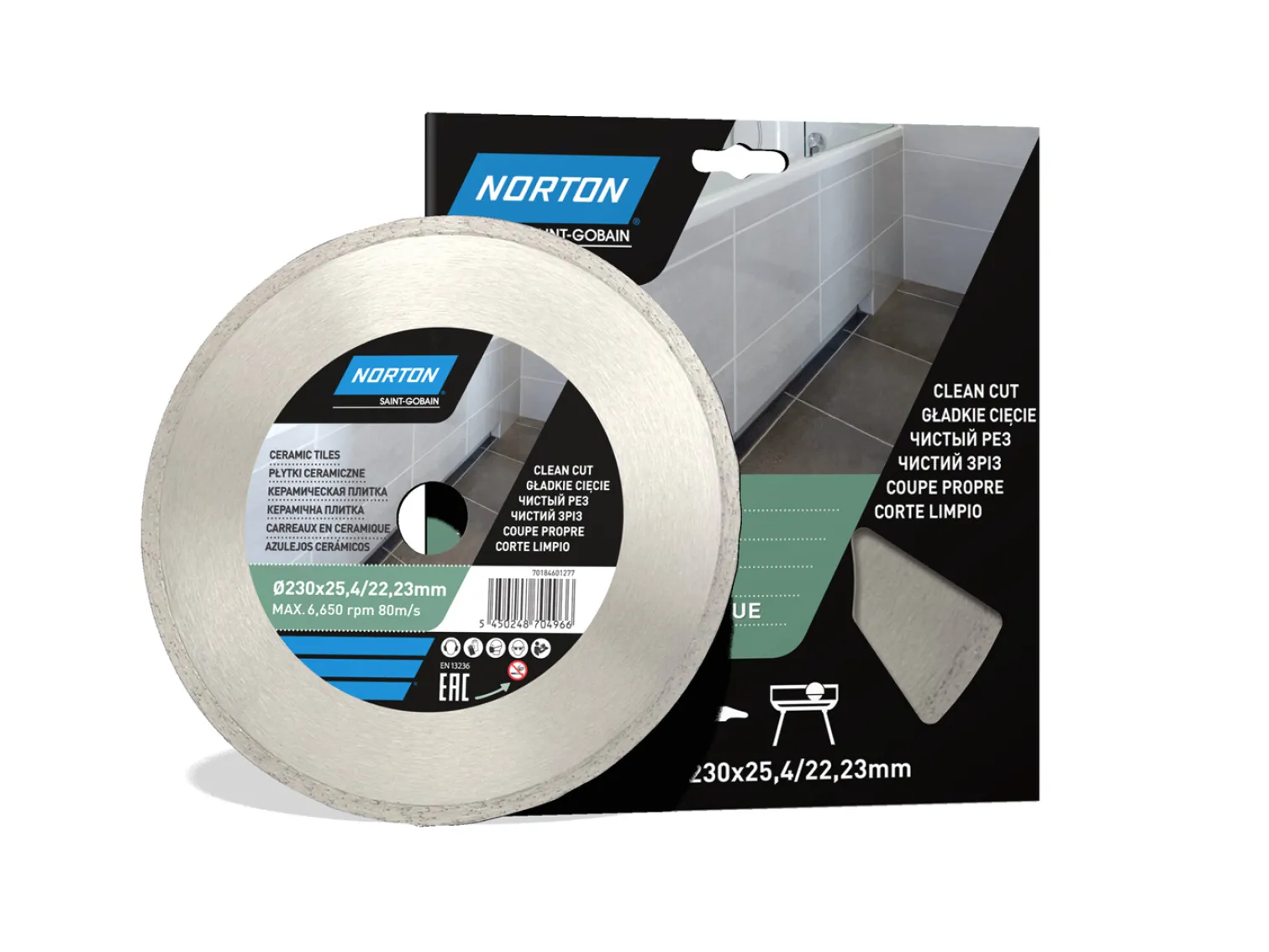 Tarcza diamentowa 230x25.4/22.23mm Norton CEE DIY Ceram Tiles