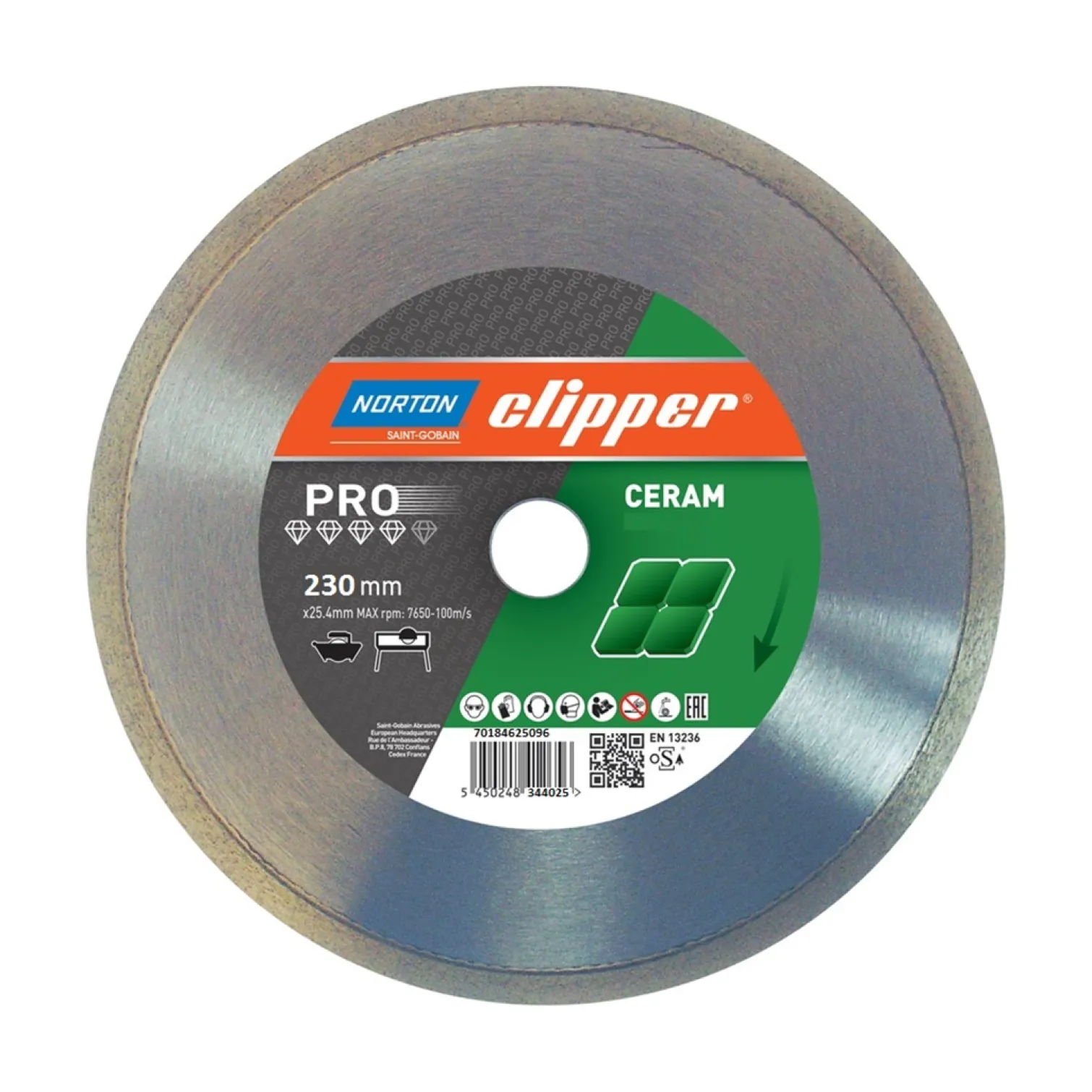 Tarcza diamentowa 230x25,4mm Norton PRO Ceramic