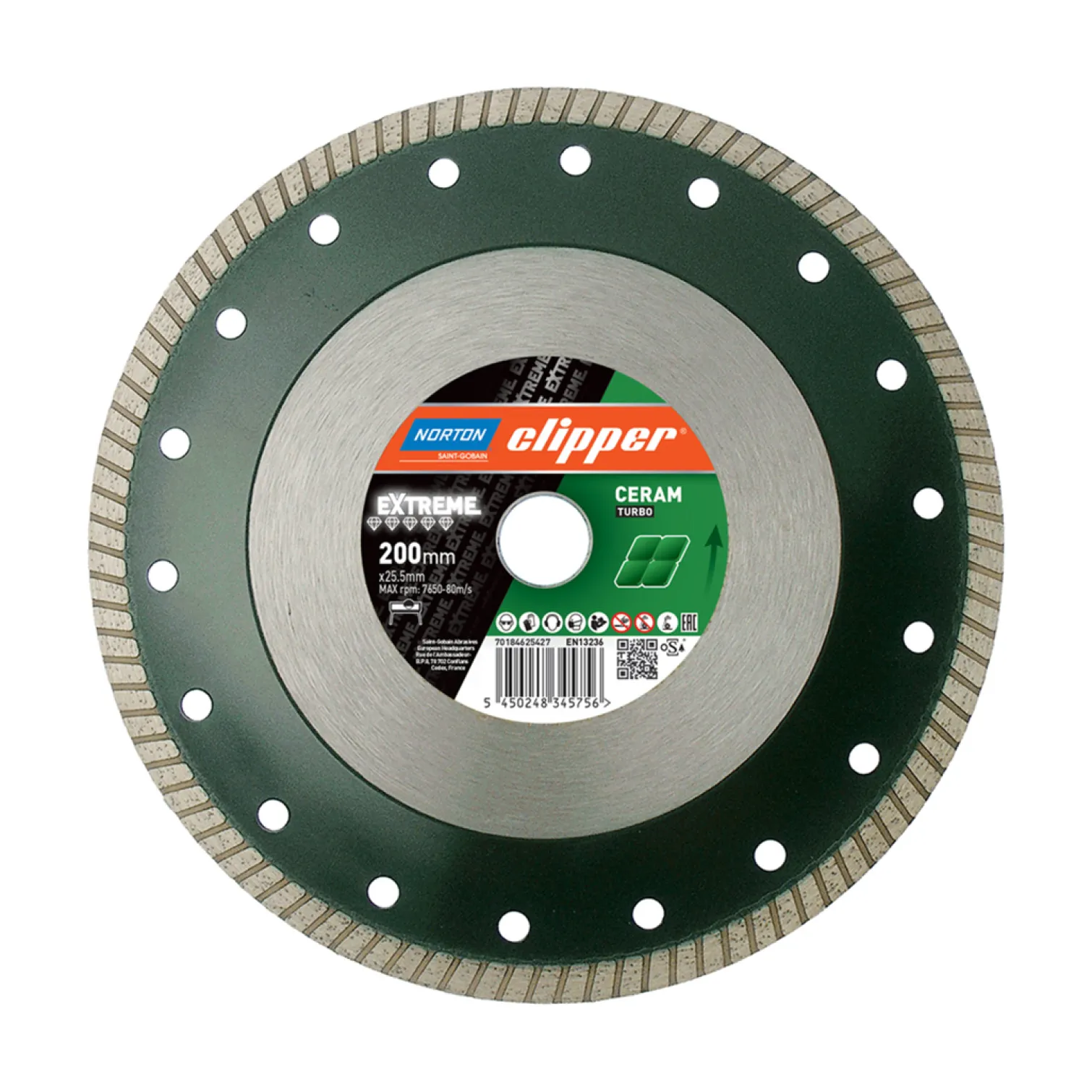 Tarcza diamentowa 200x25,4mm Norton Extreme Ceramic Turbo