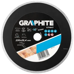 Tarcza diamentowa 230 x 25,4 mm, pełna do 59G891 Graphite 57H647