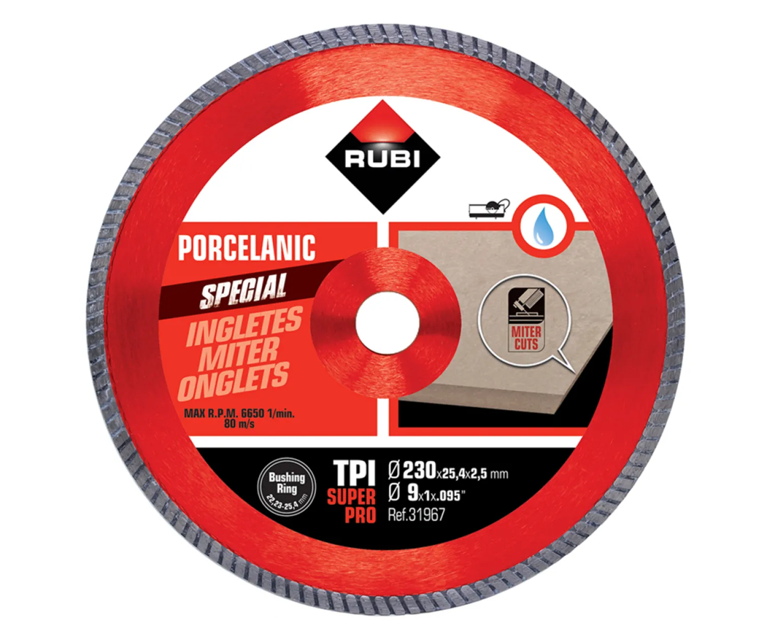Tarcza diamentowa 230x25,4mm Rubi TPI 230 SUPERPRO