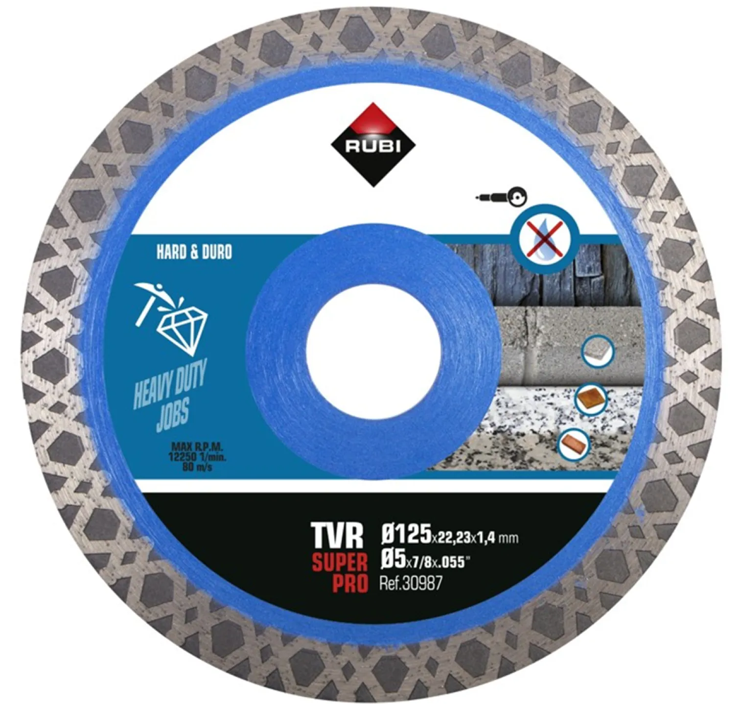 Tarcza diamentowa 125x22,2mm Rubi TVR 125 SUPERPRO