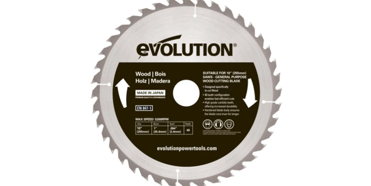 Tarcza do drewna 255mm Evolution EVO-255-40-D